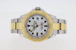 ROLEX YACHT MASTER 40 BI COLOUR REFERENCE 16623 CIRCA 2005/6, white dial with black dot hour