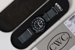 NOS MILITARY ISSUED CWC REFERENCE 0555 / 6645-99-7995443, black dial with luminous our markers,