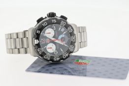 TAG HEUER FORMULA 1 WITH CARD REFERENCE CAC1110, black dial, three sub dials, black outer bezel,