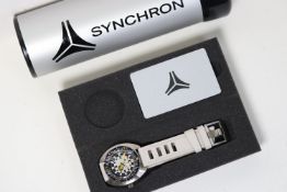 UNWORN 2023 SYNCHRON POSEIDON AUTOMATIC DIVERS WATCH LIMITED EDITION 749 OF 1000, BLACK AND WHITE