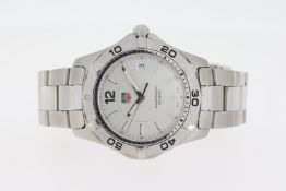 TAG HEUER AQUARACER 300M REFERENCE WAF1112, silver dial, baton hour markers rotating outer bezel,