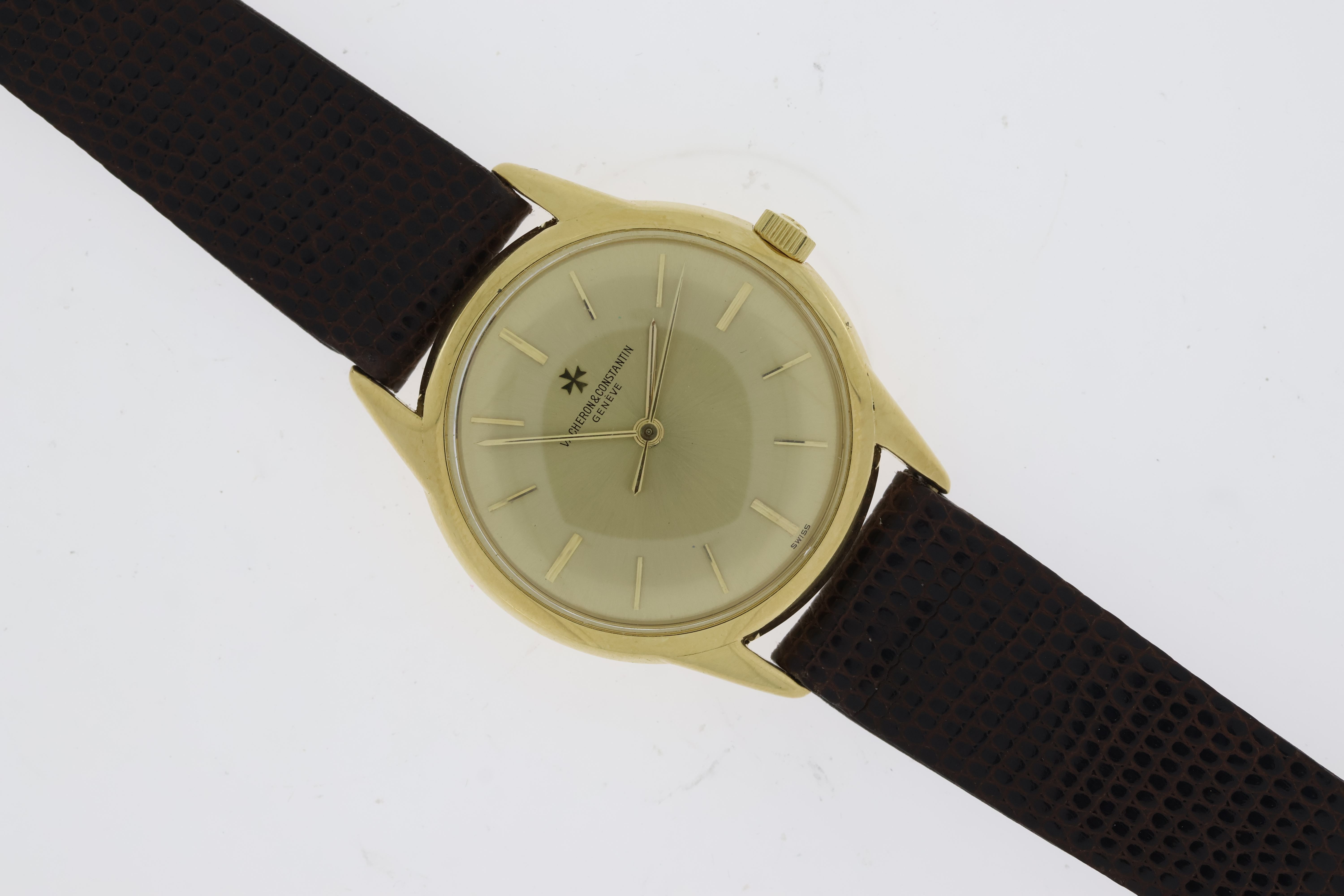 VINTAGE 1950S VACHERON & CONSTANTIN 18CT DRESS WATCH REFERENCE 6114 WITH PAPERS, champagne dial, - Image 5 of 6