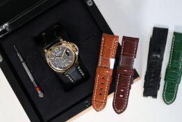 18CT PANERAI LUMINOR LIMITED EDITION CARBON DIAL PAM 00140 WITH BOX