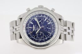 BREITLING FOR BENTLEY CHRONOGRAPH REFERENCE A25363 circular navy blue dial with baton hour