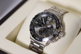 TAG HEUER FORMULA 1 CHRONOGRAPH, QUARTZ WATCH REFERENCE CAU1115. W/BOX AND PAPERS 2014. Approx