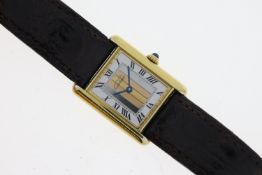 CARTIER TANK - MUST DE CARTIER TANK REFERENCE 681006, tri colour centre, outer white border with