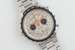 BREITLING CHRONOMAT AUTOMATIC CHRONOGRAPH VINTAGE WRISTWATCH REF. 1808, circular dial with hour