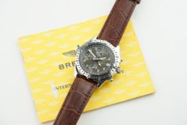 BREITLING CHRONOMAT W/ GUARANTEE PAPERS REF. A20048, circular grey/brown dial with hour markers