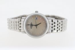 LADIES ROTARY WINDSOR MOP QUARTZ WATCH REFERENCE LB02622/07. Approx 25mm stainless steel case with a