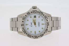 *TO BE SOLD WITHOUT RESERVE* LIMIT DIVE WATCH 21 JEWEL AUTOMATIC, white dial, stainless steel,