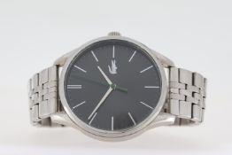 MENS LACOSTE QUARTZ WATCH REFERENCE LC.129.1.14.2996, Approx 42mm stainless steel case with a snap