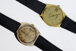 *TO BE SOLD WITHOUT RESERVE* BENTIMA AND TIMEX, gold plated cases, Time with red 60 seconds track,
