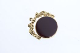 9CT BLOODSTONE FOB APPROX 9.5 GRAMS