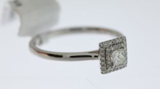 Platinum Prices Cut Diamond Cluster Ring, 2 row halo cluster, approx 41 diamonds, estimated total