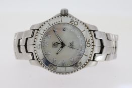 TAG HEUER LINK 200M MOP QUARTZ WATCH REFERENCE WJ1114, Approx 39mm stainless steel case with a screw