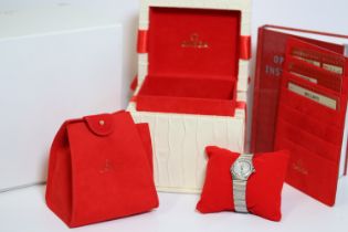 LADIES OMEGA CONSTELLATION DIAMOND SET REFERENCE 1466.71.00 WITH BOX AND PAPERS 2002, mother of