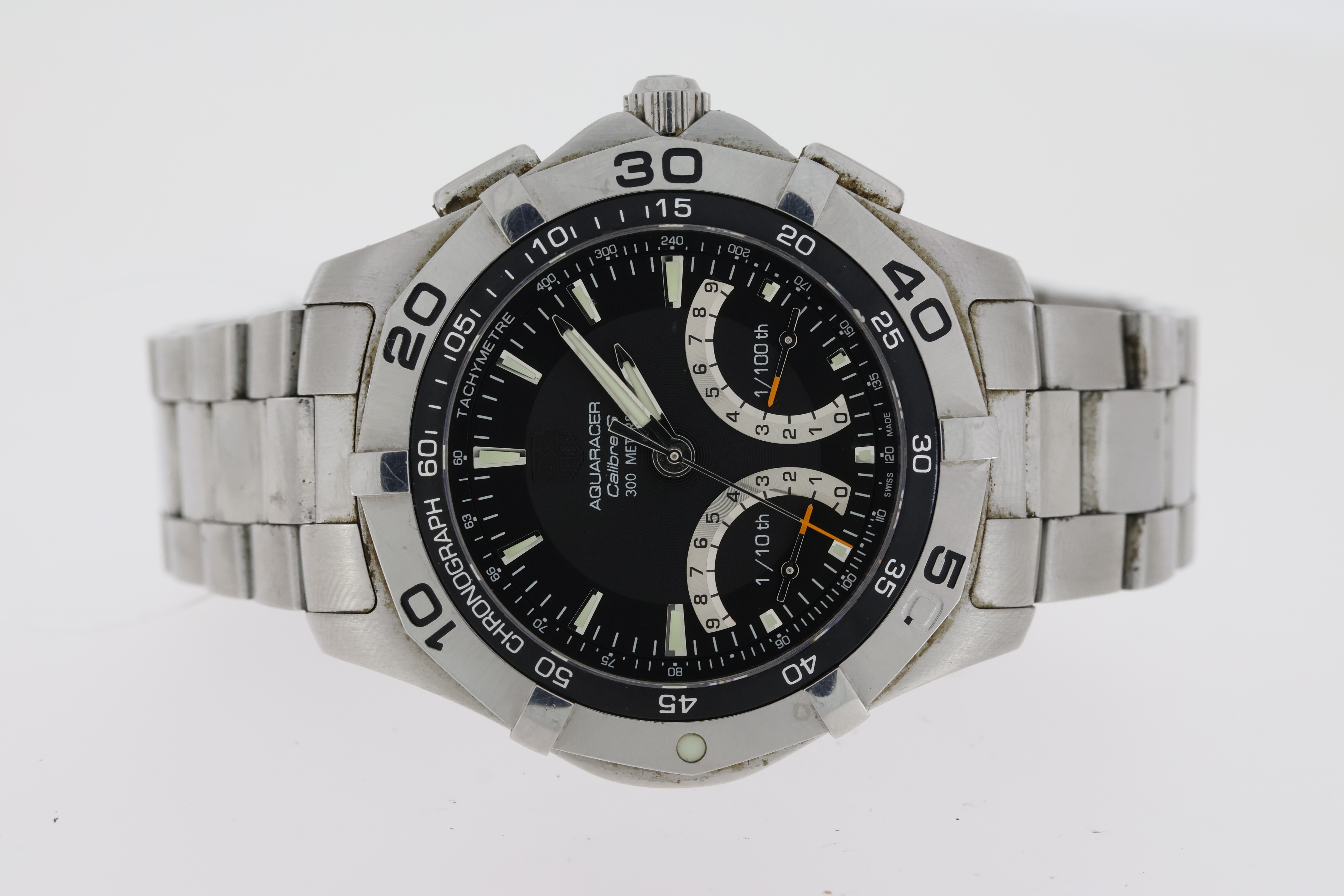 TAG HEUER AQUARACER CALIBRE S REFERENCE CAF7010 WITH BOX AND PAPERS 2014, black dial, chronograph to - Image 2 of 7