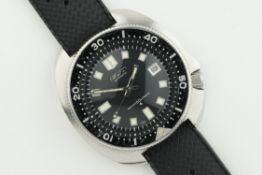 SEIKO 'CAPTAIN WILLARD' APOCALYPSE NOW AUTOMATIC DIVERS REF. 6105-8110 CIRCA 1973, circular black