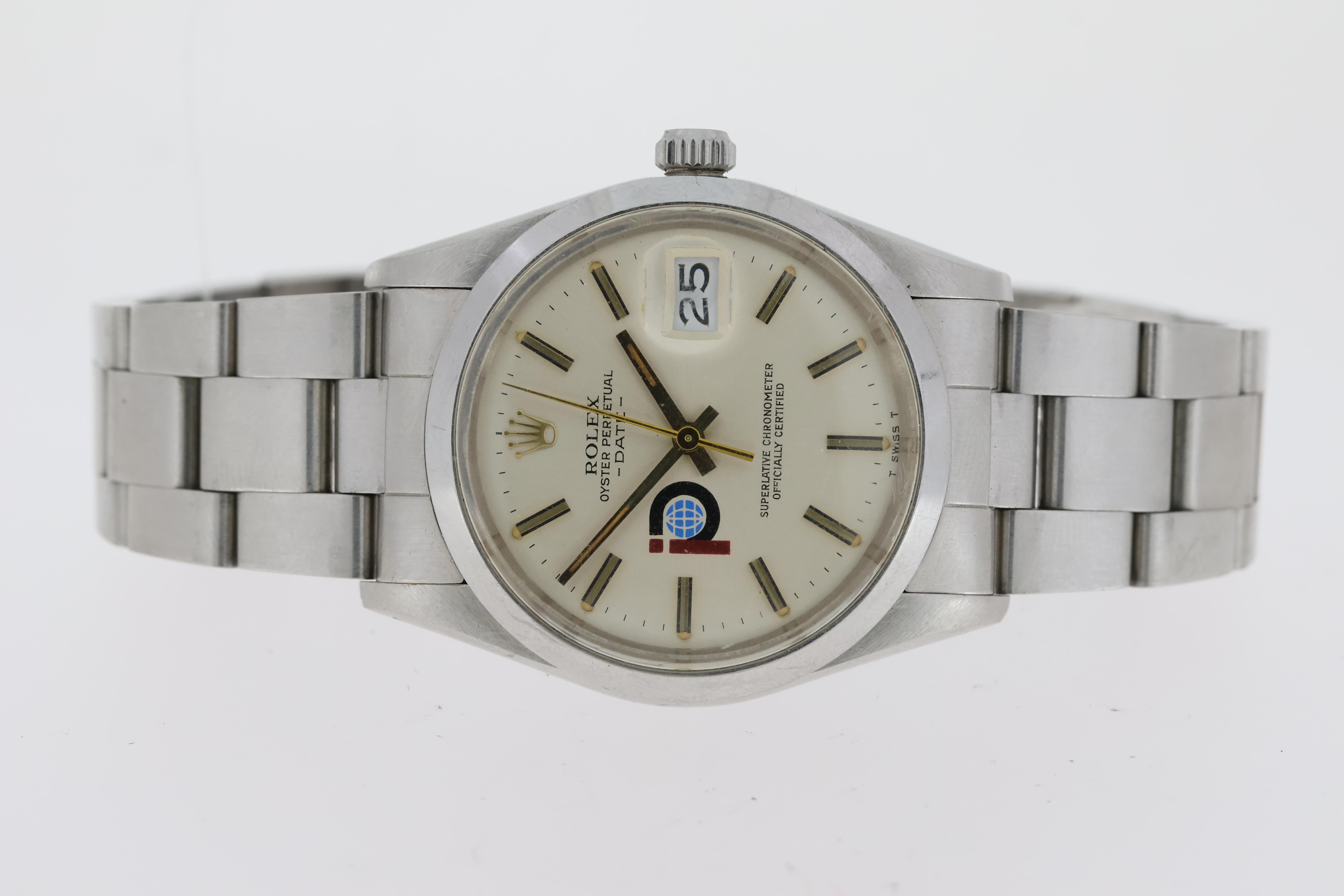 ROLEX OYSTER PERPETUAL DATE POOL INTAIRDRILL WATCH REFERENCE 15000 WITH BOX