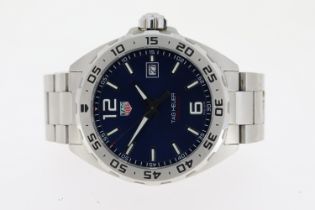 TAG HEUER FORMULA 1 QUARTZ REFERENCE WAZ1118, circular sunburst blue dial with baton hour markers,