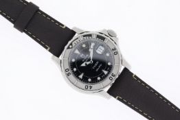 TUDOR PRINCE DATE HYDRONAUT 'TIGER' AUTOMATIC REFERENCE 89190, circular gloss black dial with
