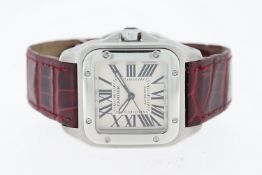 CARTIER SANTOS 100 AUTOMATIC REFERENCE 2878 WITH BOX AND PAPERS 2005