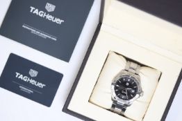 TAG HEUER AQUARACER 300M QUARTZ WATCH REFERENCE WAY1110, W/BOX. Approx 41mm stainless steel case