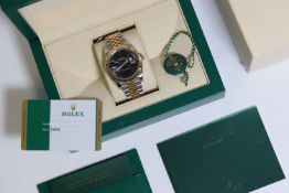 ROLEX DATEJUST 41 WIMBELDON REFERENCE 126333 BOX AND PAPERS 2019, circular grey sunburst dial