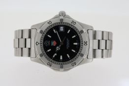 TAG HEUER 2000 QUARTZ WATCH REFERENCE WK1110-0, Professional 200m. Approx 37mm stainless steel