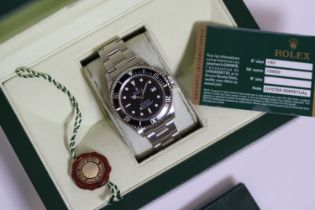 ROLEX SEA DWELLER REFERENCE 16600 BOX AND PAPERS 2008, circular black dial with applied hour