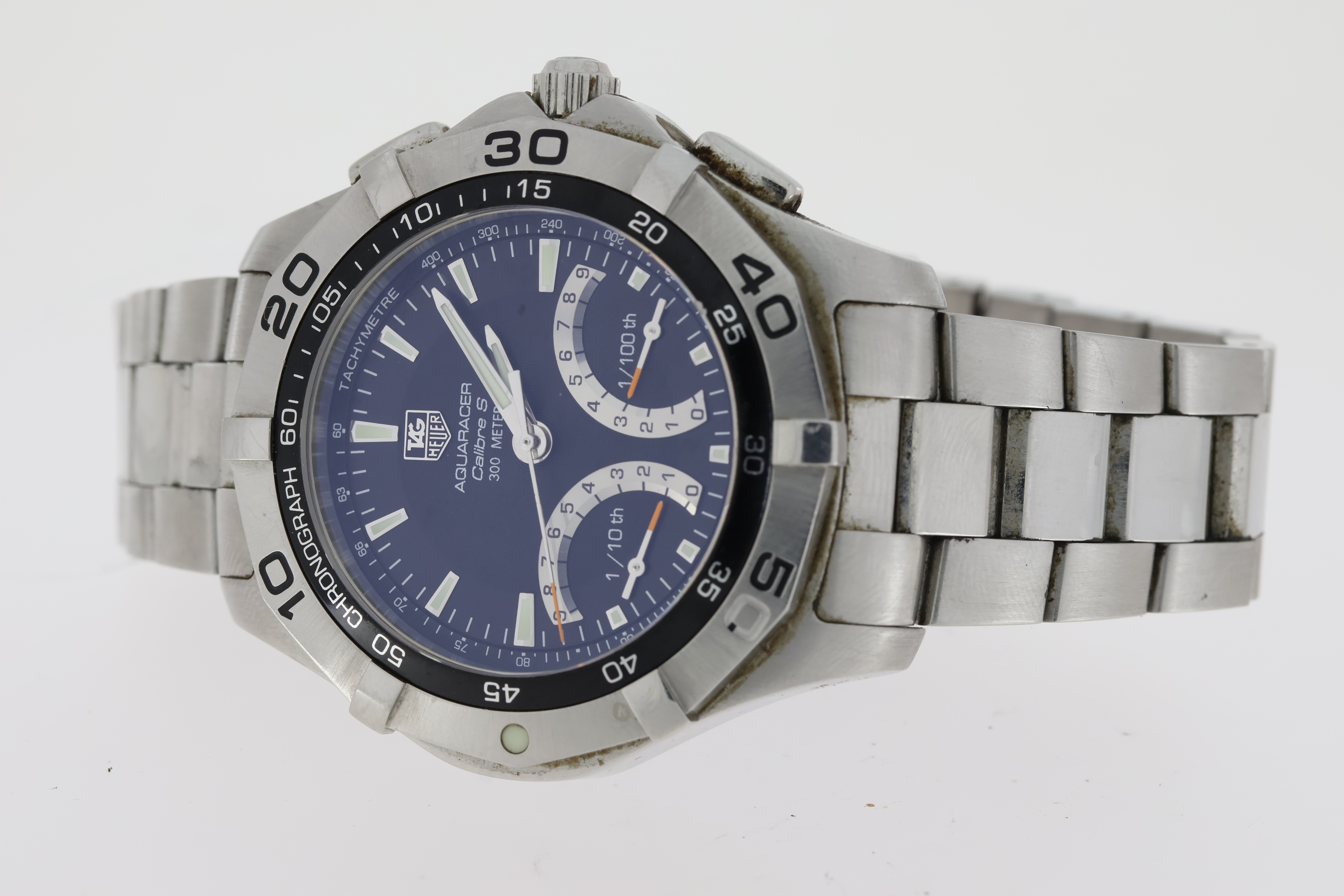 TAG HEUER AQUARACER CALIBRE S REFERENCE CAF7010 WITH BOX AND PAPERS 2014, black dial, chronograph to - Image 3 of 7