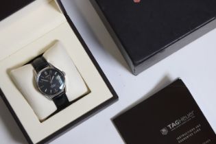 TAG HEUER CARRERA CALIBRE 16 REFERENCE WAR211A-1 / RHU4005 WITH BOX AND BOOKLET, black dial with