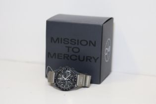 OMEGA X SWATCH MOONSWATCH SPEEDMASTER MISSION TO MERURY WITH BOX AND PAPERS, dark grey bioceramic