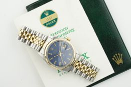 ROLEX OYSTER PERPETUAL DATEJUST STEEL & GOLD W/ BOX & GUARANTEE PAPERS REF. 1601