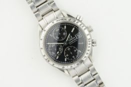 OMEGA SPEEDMASTER DATE AUTOMATIC CHRONOGRAPH REF. 3513.50.00, circular black dial with stick hour