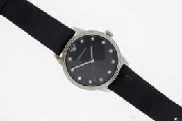 EMPORIO ARMANI QUARTZ WATCH REFERENCE AR-1618. Approx 33mm stainless steel case with a snap on