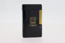 RARE - ALFRED DUNHILL / JAEGER LECOULTRE LIGHTER - A black anodised model retailed exclusively for