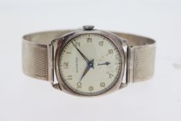 VINTAGE GARRARD STERLING SILVER MECHANICAL WRISTWATCH CIRCA 1950s