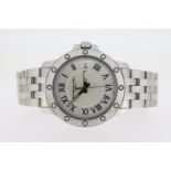 RAYMOND WEIL GENEVE 5599, silver dial, Roman numerals, approx 39mm stainless steel case and