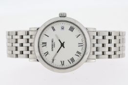RAYMOND WEIL TOCCATA QUARTZ WATCH REFERENCE 5593, Approx 34.5mm stainless steel case. An off-white