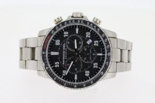 RAYMOND WEIL FREELANCER CHRONOGRAPH REFERENCE 8570, clack dial, 60 min hour markers, three sub