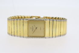 LADIES VINTAGE RAYMOND WEIL QUARTZ WATCH REFERENCE 9057. Approx 23.5 mm stainless steel 18k plated