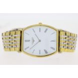 LONGINES LA GRANE CLASSIQUE REFERENCE L4.705.2 , white dial, Romani numerals gold plated torneau