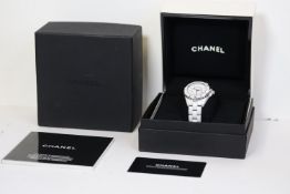 CHANEL J12 QUARTZ REFERENCE H1625 WITH BOX AND PAPERS 2006