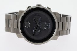 MOVADO BOLD QUARTZ CHRONOGRAPH WATCH, 44mm stainless steel case with a screw down case back. Slate