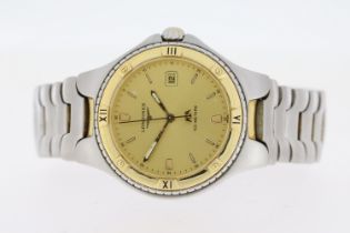 LONGINES CLASSIC CONQUEST REF L3.612.3, champagne dial, gilt bezel, stainless steel case and