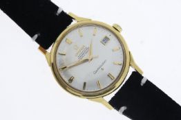 18CT OMEGA CONSTELLATION AUTOMATIC CHRONOMETER REFERENCE 168.005/6, silvered dial, baton hour