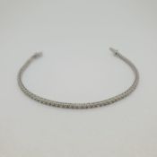 White gold diamond line bracelet with an estimated 2.50 cts