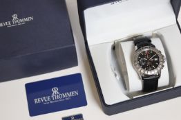 Revue Thommen Airpseed 16091.6 GMT Chronograph Automatic with Box and Papers