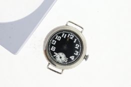 Antique Rolex Silver Trench Watch